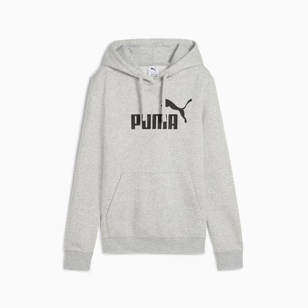 Sudadera con capucha para mujer logo Essentials No. 1, Light Gray Heather, extralarge